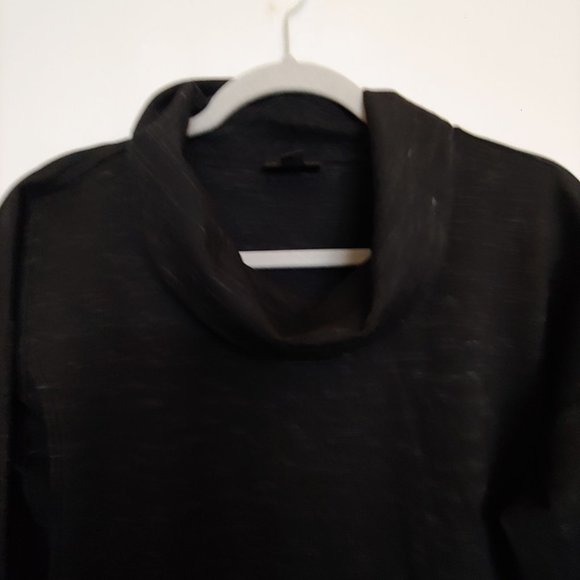 J. Jill Wearever black/gray long sleeve turtle neck knee length dress S pockets - Picture 6 of 15